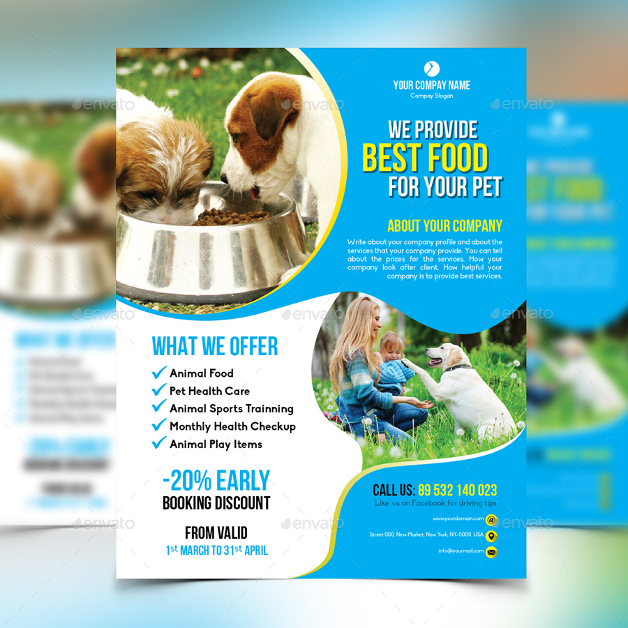 Dog Food Supply Flyer by design_station GraphicRiver